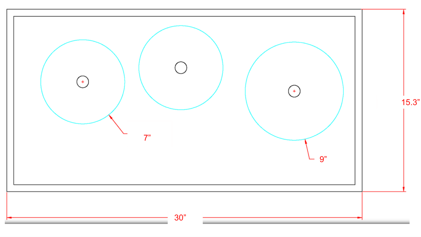 Invisacook 3 Burner Induction Cooktop – Invisible, Flush-Mount (220V)