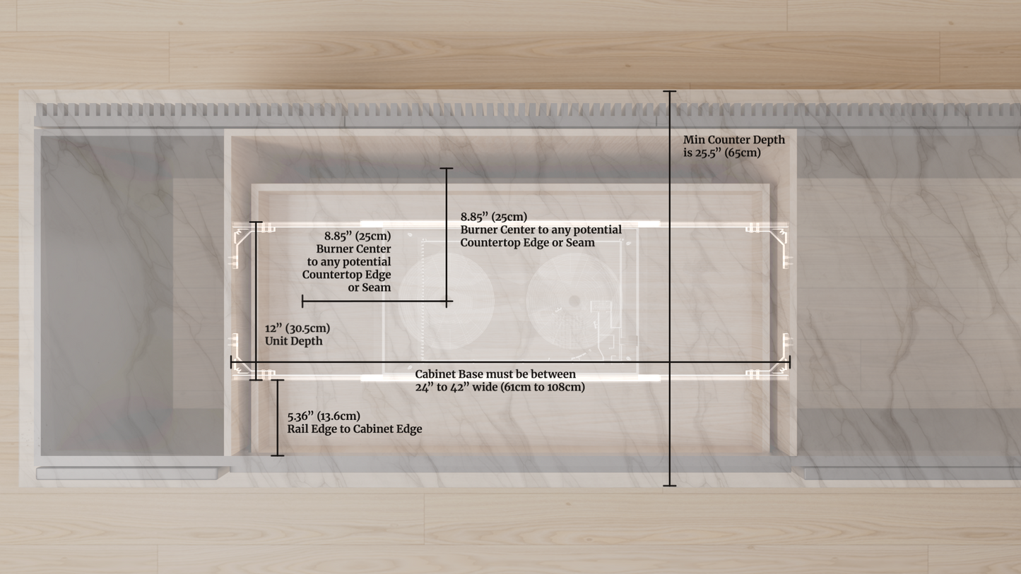 Invisacook 2 Burner Induction Cooktop – Flush-Mount (110V or 220V)