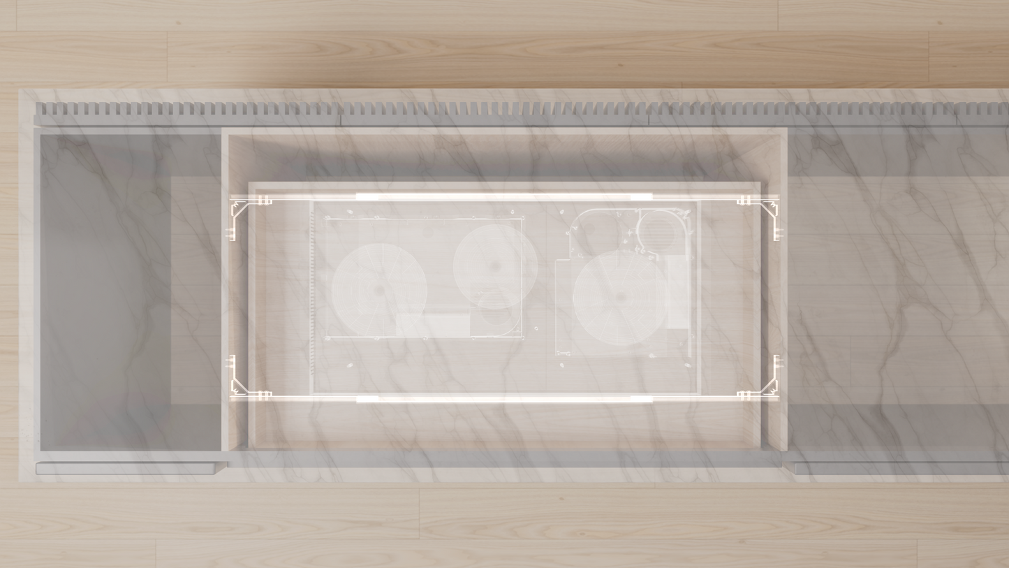 Invisacook 3 Burner Induction Cooktop – Invisible, Flush-Mount (220V)