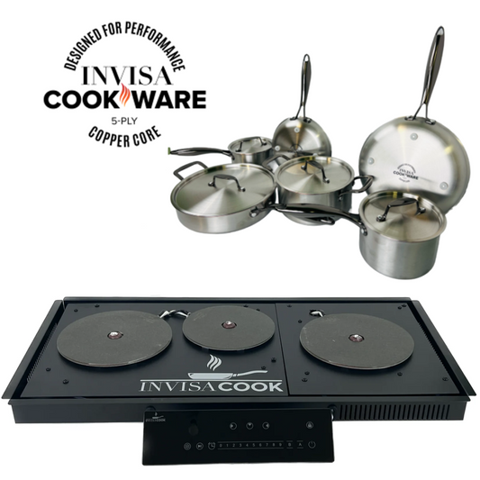 Invisacook 3 Burner Induction Cooktop – Invisible, Flush-Mount (220V)