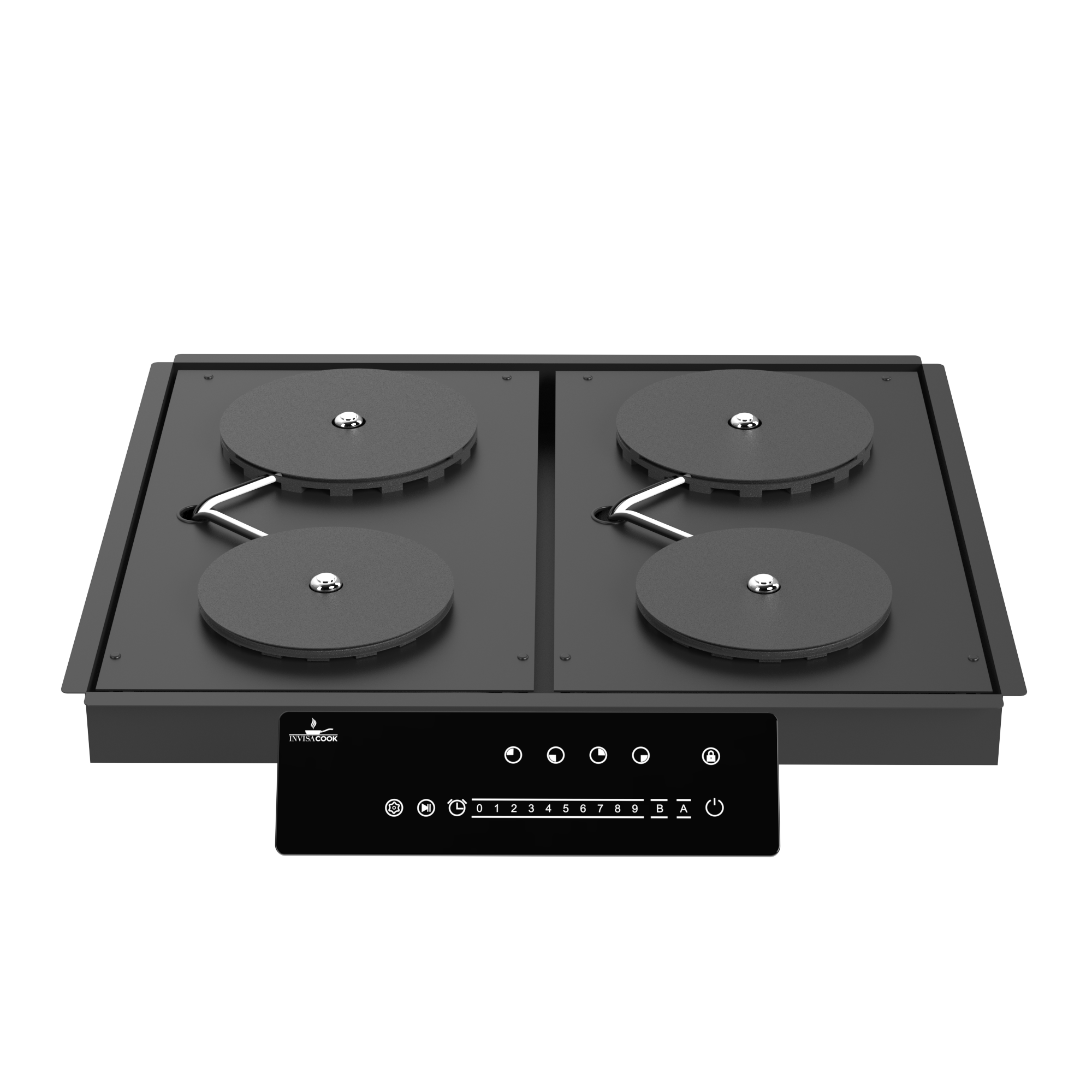 Invisacook 4-Burner 220V – Seamless Countertop Induction Cooktop
