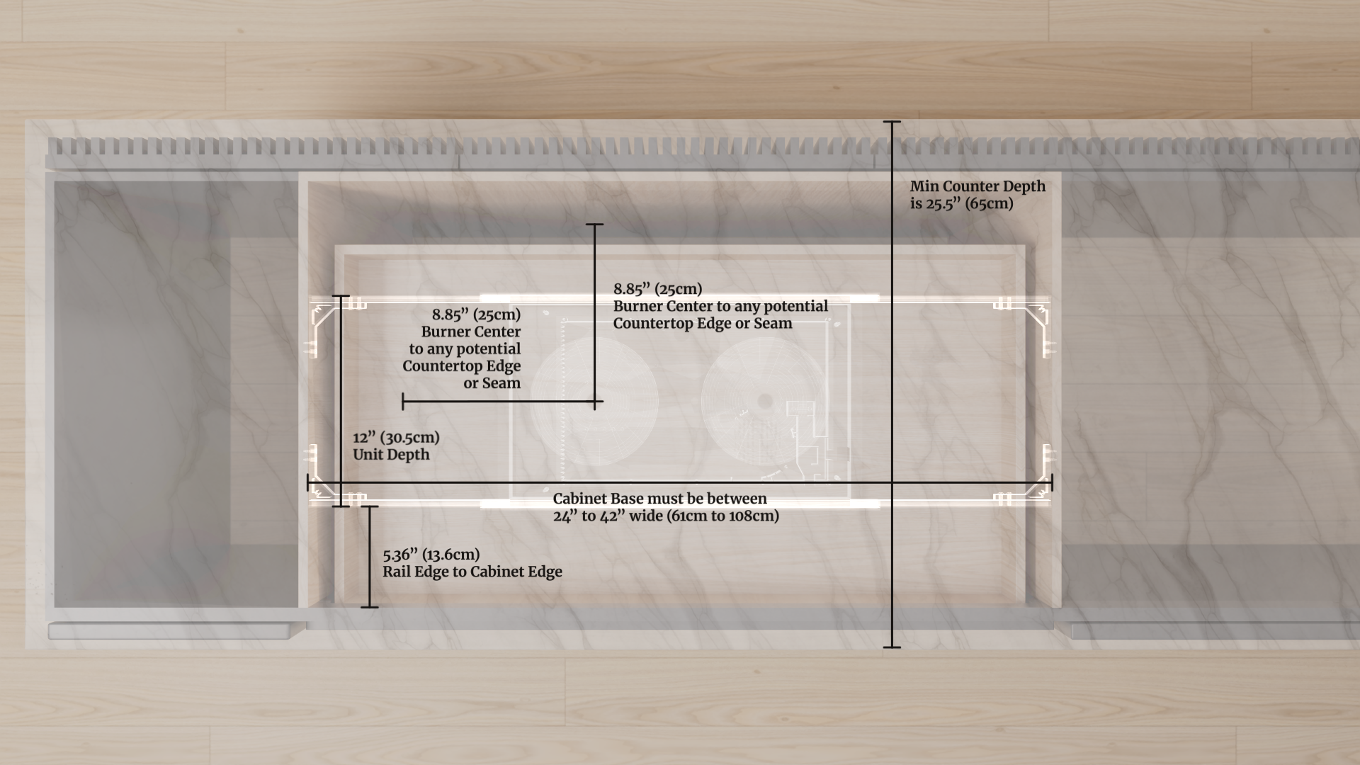 Invisacook 2 Burner Induction Cooktop – Flush-Mount (110V or 220V)