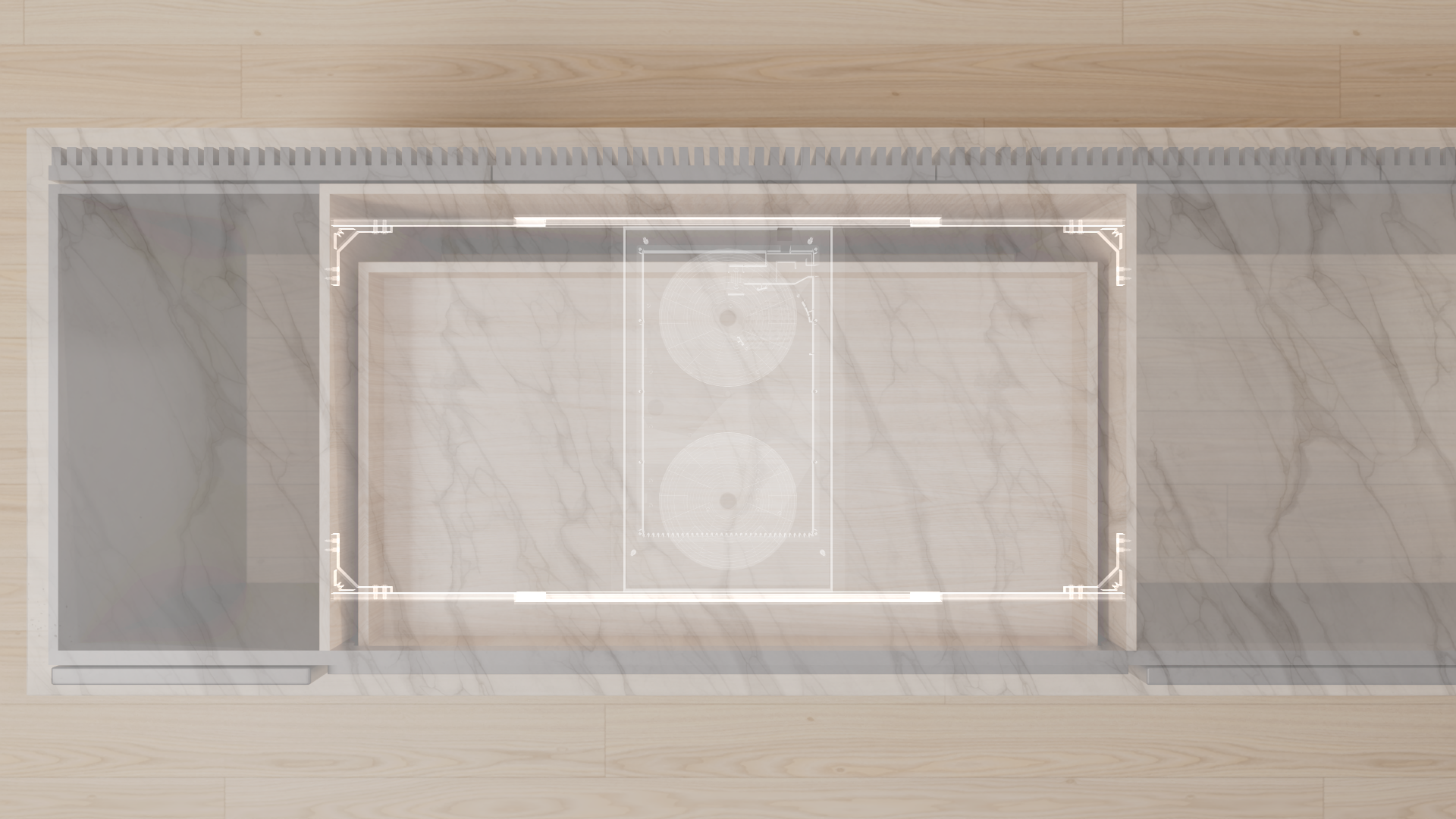 Invisacook 2 Burner Induction Cooktop – Flush-Mount (110V or 220V)