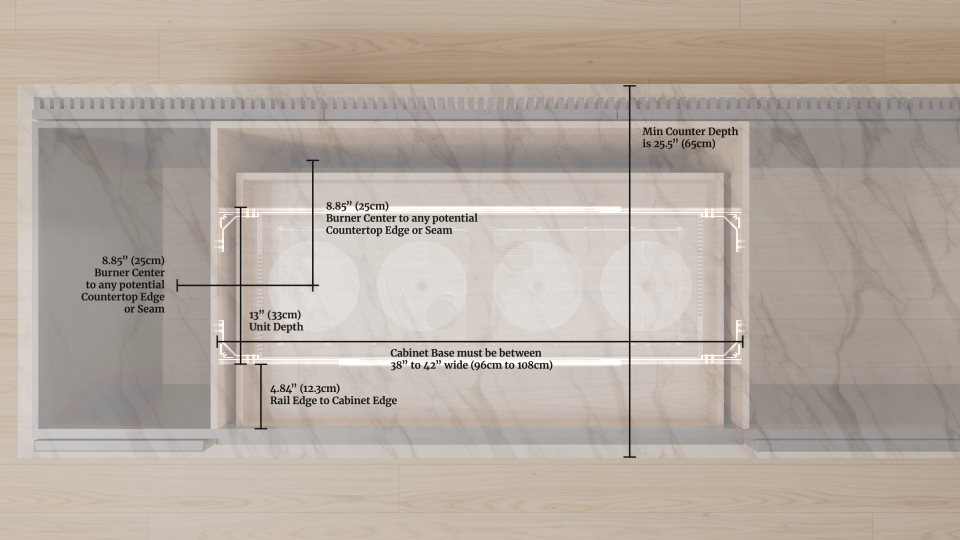 Invisacook 4 Burner - galley - 220 V