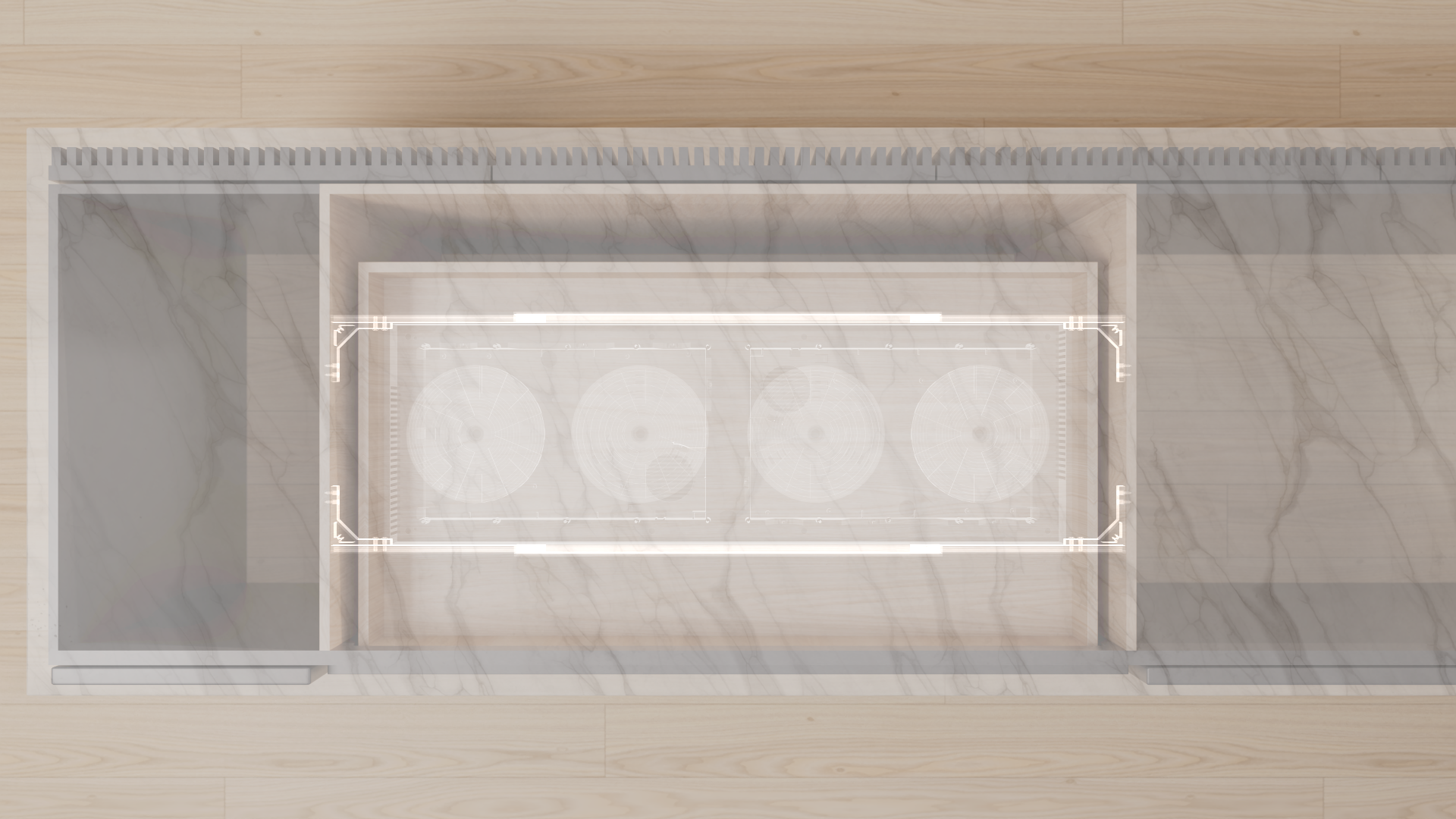 Invisacook 4 Burner - galley - 220 V